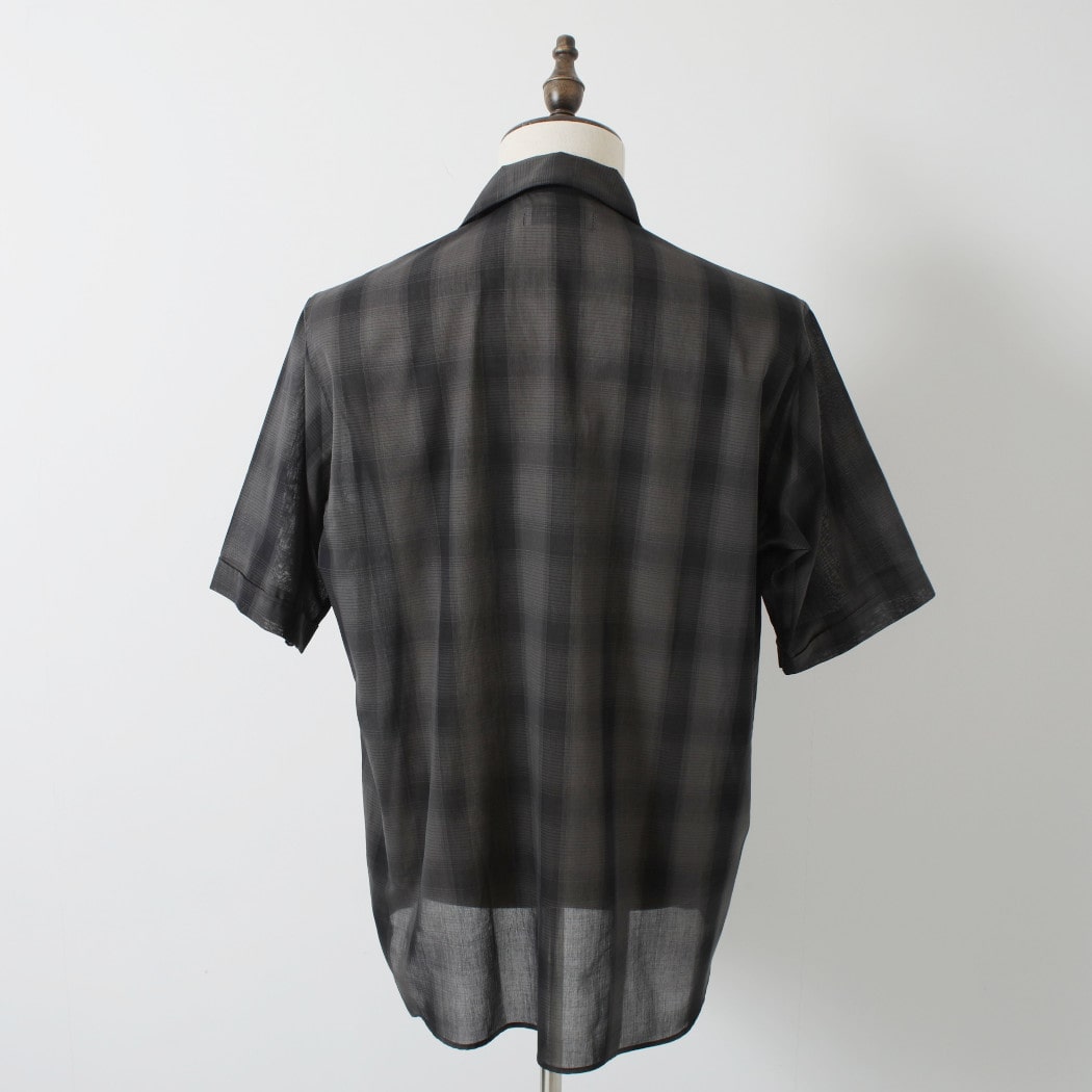 marka マーカ オーガニックコットン強撚 オンブレチェック チェッ