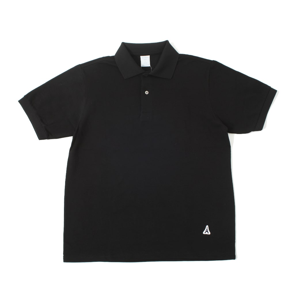 アグレアーブル Agreable ポロシャツ エッフェル塔ワッペン ブラック Noir