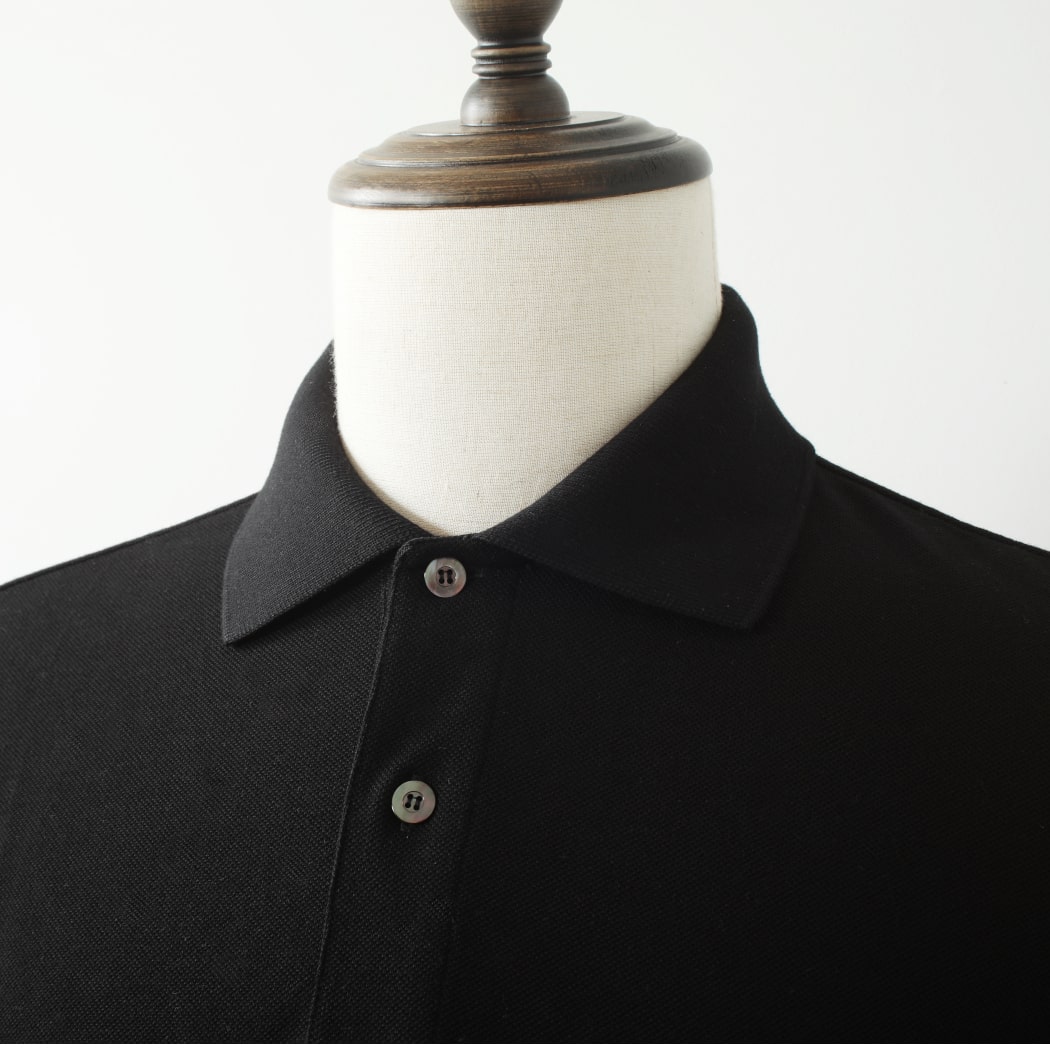 アグレアーブル Agreable ポロシャツ エッフェル塔ワッペン ブラック Noir