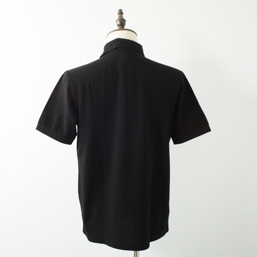 アグレアーブル Agreable ポロシャツ エッフェル塔ワッペン ブラック Noir