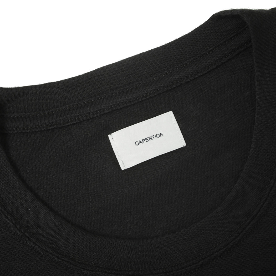 CAPERTICA カペルチカ ウールTシャツ Super120s ウオッシャブルウール オーバーサイズ ダークネス