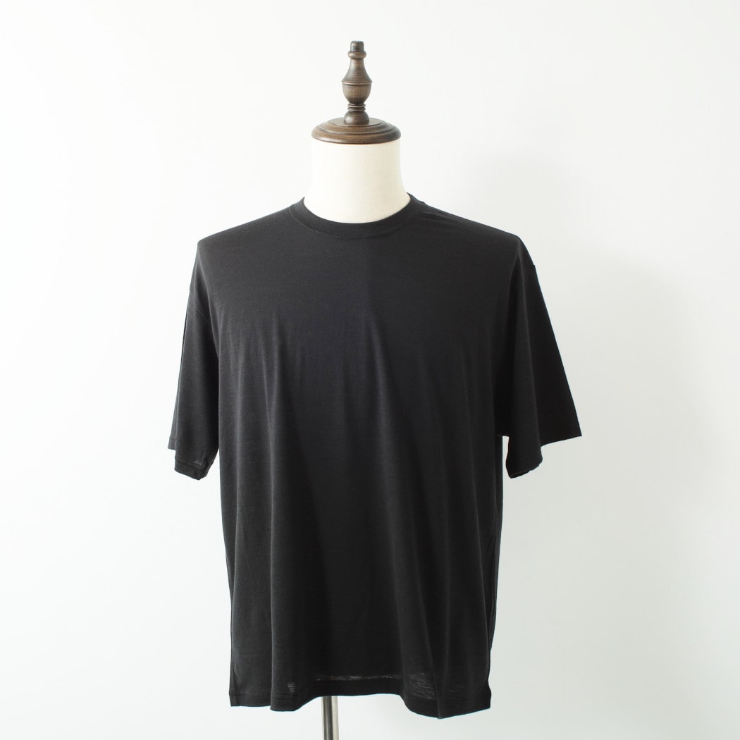 CAPERTICA カペルチカ ウールTシャツ Super120s ウオッシャブルウール オーバーサイズ ダークネス