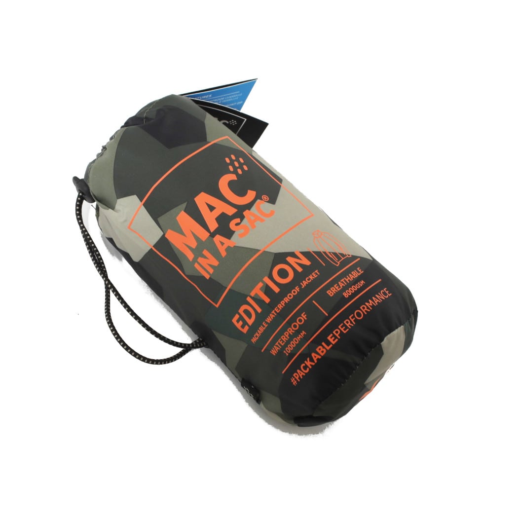 MAC IN A SAC マックインアサック ユニセックス パッカブル ウォータープルーフ ジャケット グリーンカモフラ ユニセックス