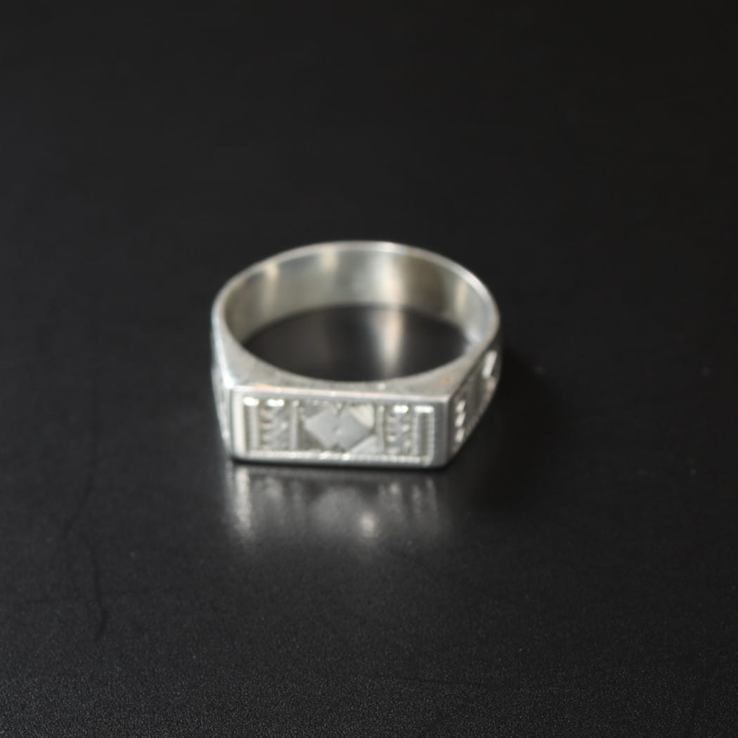 TOUAREG SILVER JEWELRY トゥアレグ シルバー ジュエリー レクタングル3 シルバーリング  シルバー 15号