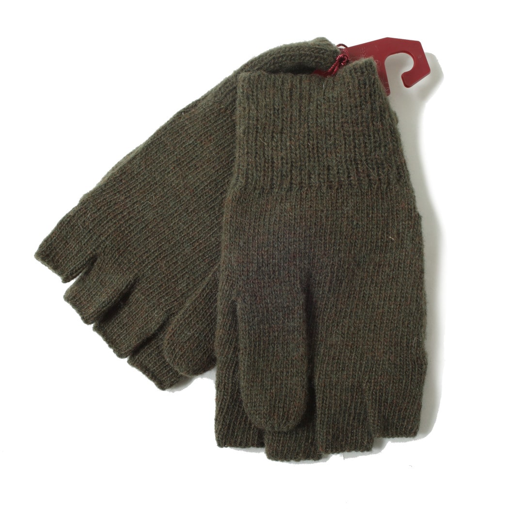 DENTS ウール ニット グローブ ミトンカバー オリーブ 37-0710