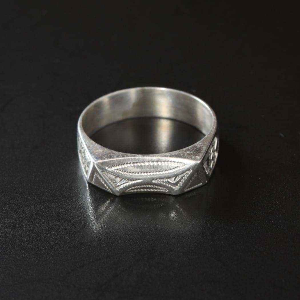 TOUAREG SILVER JEWELRY トゥアレグ シルバー ジュエリー レクタングル4 シルバーリング シルバー 15号