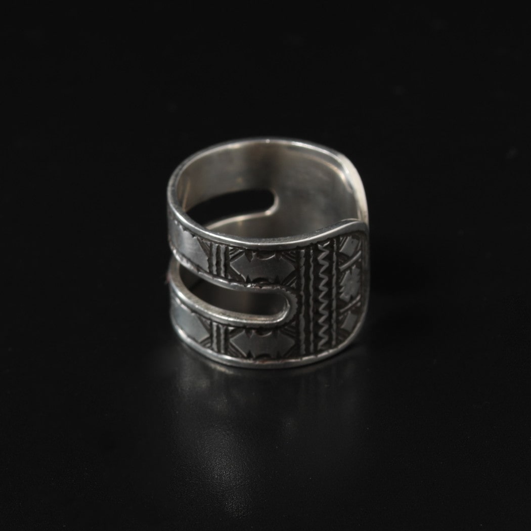 TOUAREG SILVER JEWELRY トゥアレグ シルバー ジュエリー シルバーリング 2段 シルバー
