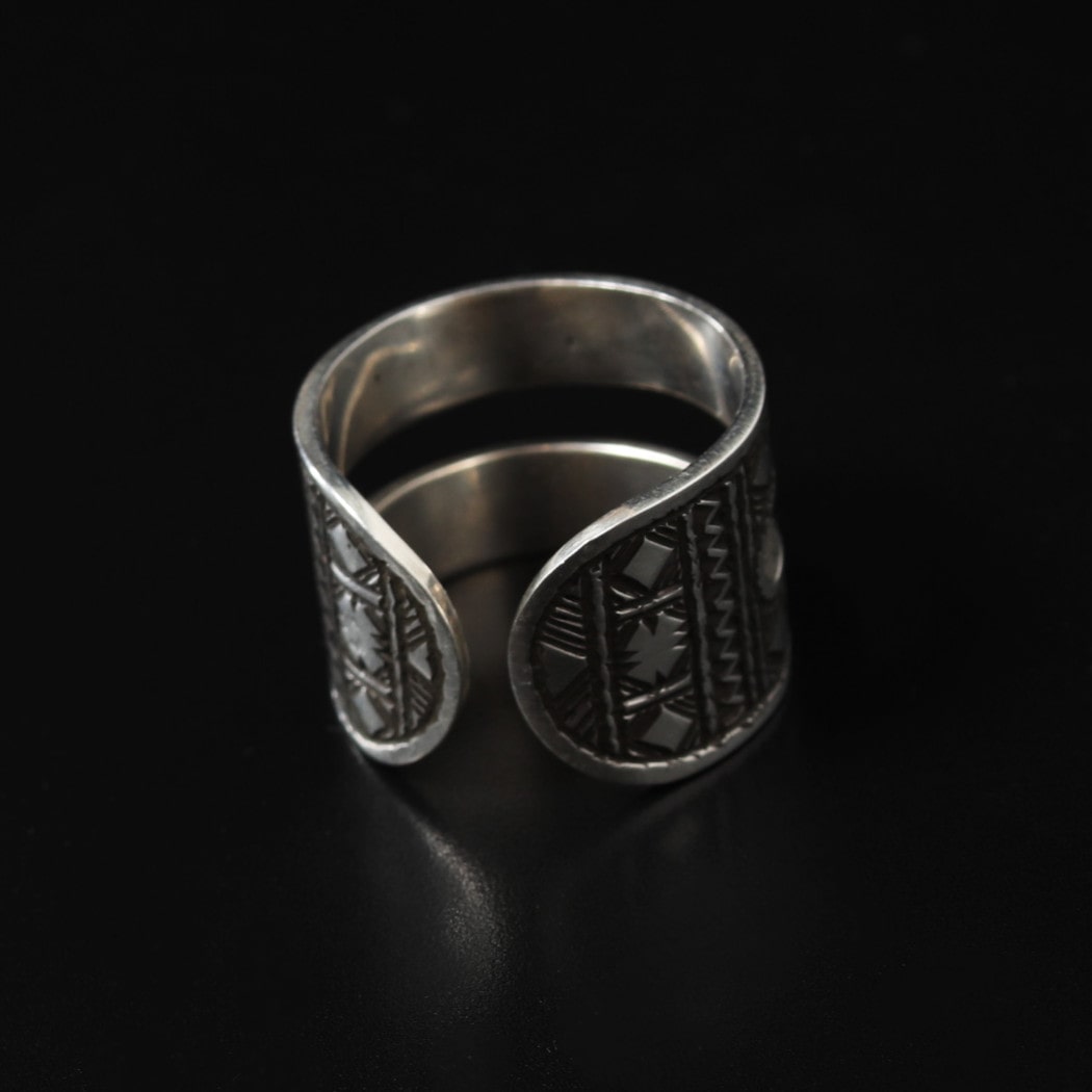 TOUAREG SILVER JEWELRY トゥアレグ シルバー ジュエリー シルバーリング 2段 シルバー