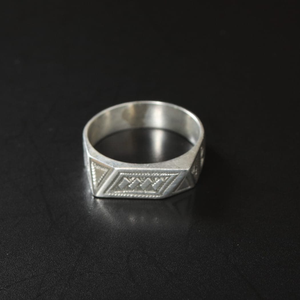 TOUAREG SILVER JEWELRY トゥアレグ シルバー ジュエリー レクタングル7 シルバーリング シルバー 12号