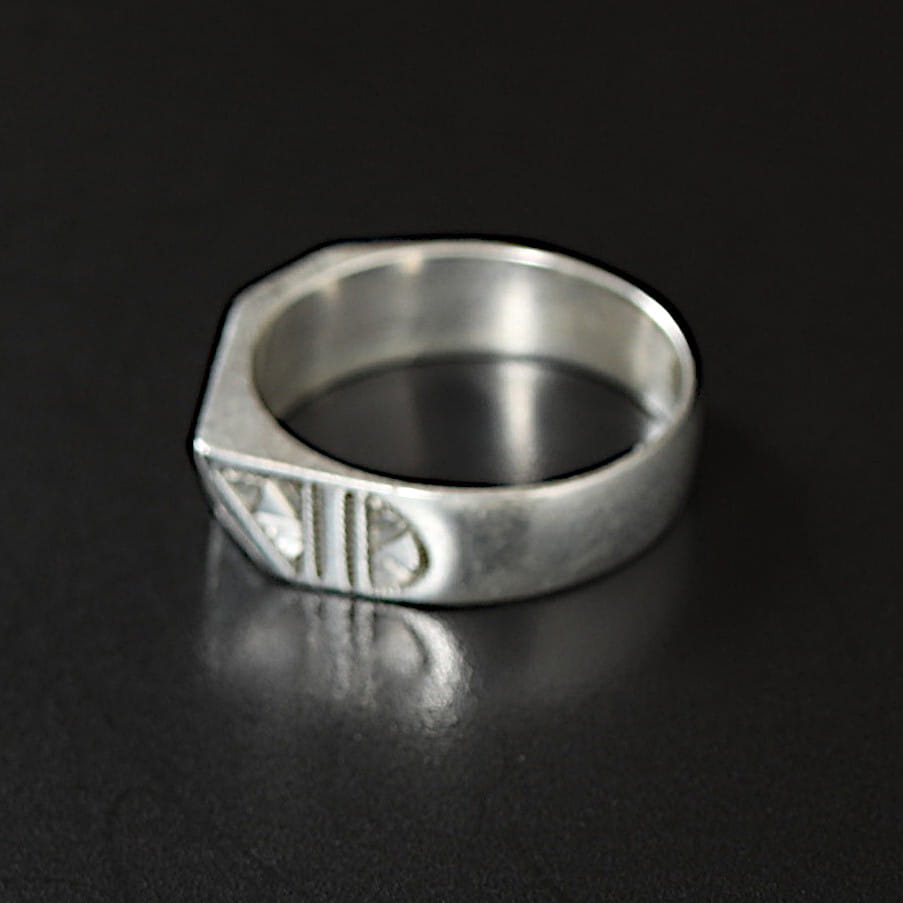 TOUAREG SILVER JEWELRY トゥアレグ シルバー ジュエリー レクタングル7 シルバーリング シルバー 12号