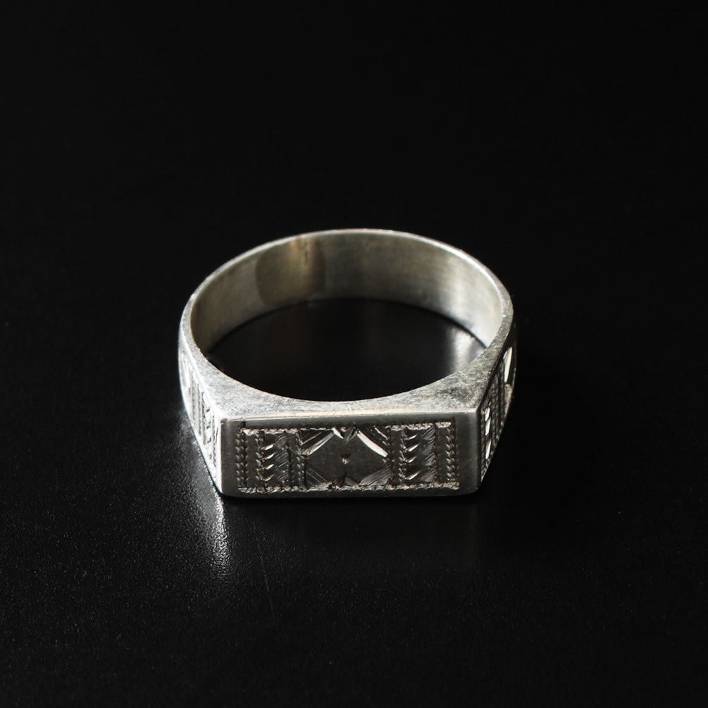 TOUAREG SILVER JEWELRY トゥアレグ シルバー ジュエリー レクタングル8 シルバーリング シルバー 13号