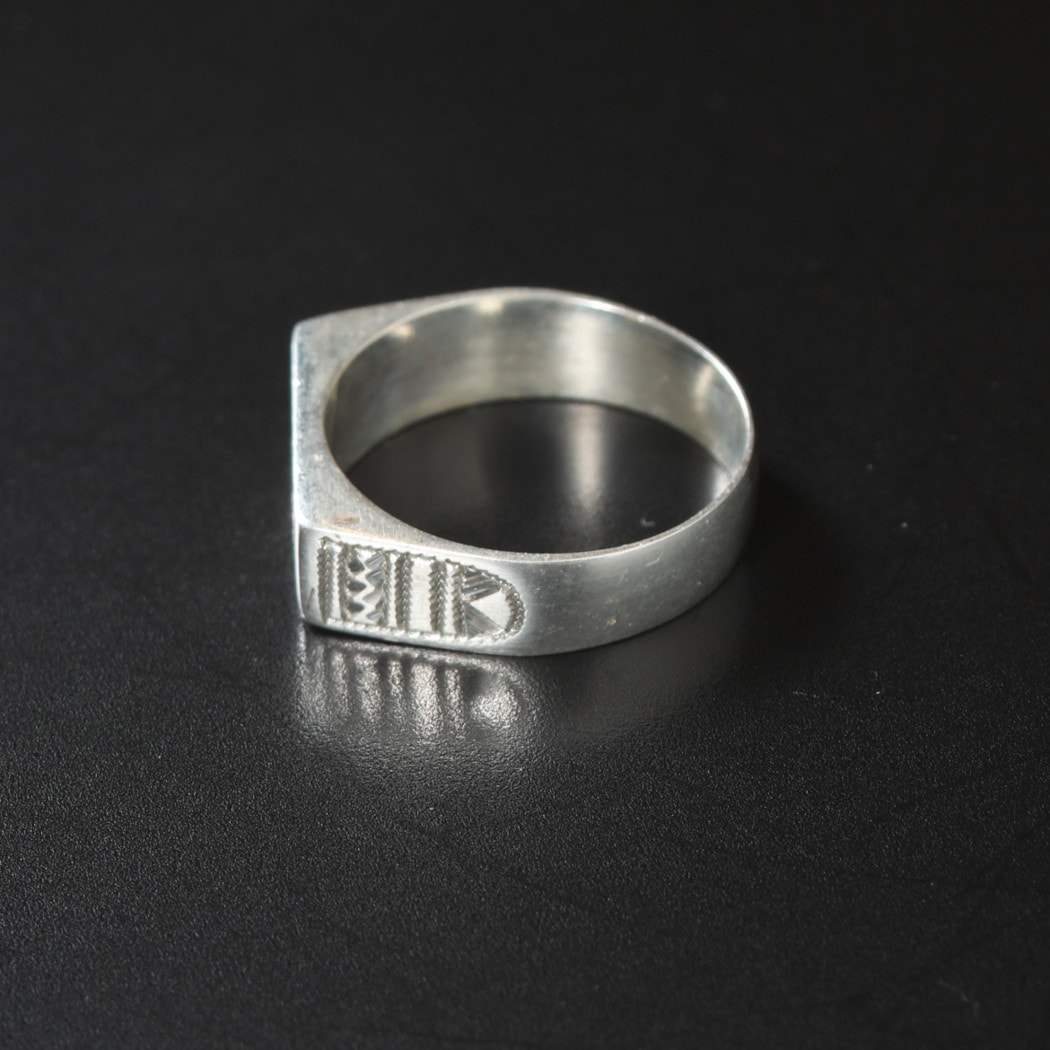 TOUAREG SILVER JEWELRY トゥアレグ シルバー ジュエリー レクタングル8 シルバーリング シルバー 13号