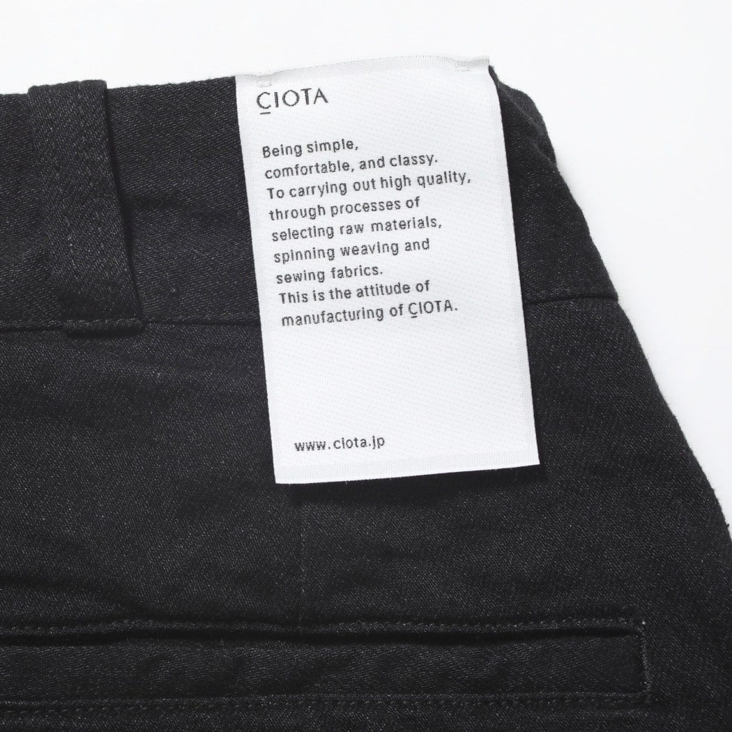 CIOTA シオタ 11.5ozデニムスラックス ブラック | BRAND,C,CIOTA