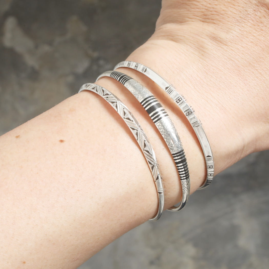 TOUAREG SILVER JEWELRY トゥアレグ シルバー ジュエリー POURE SILVER BANGLE シルバーバングル 1 シルバー