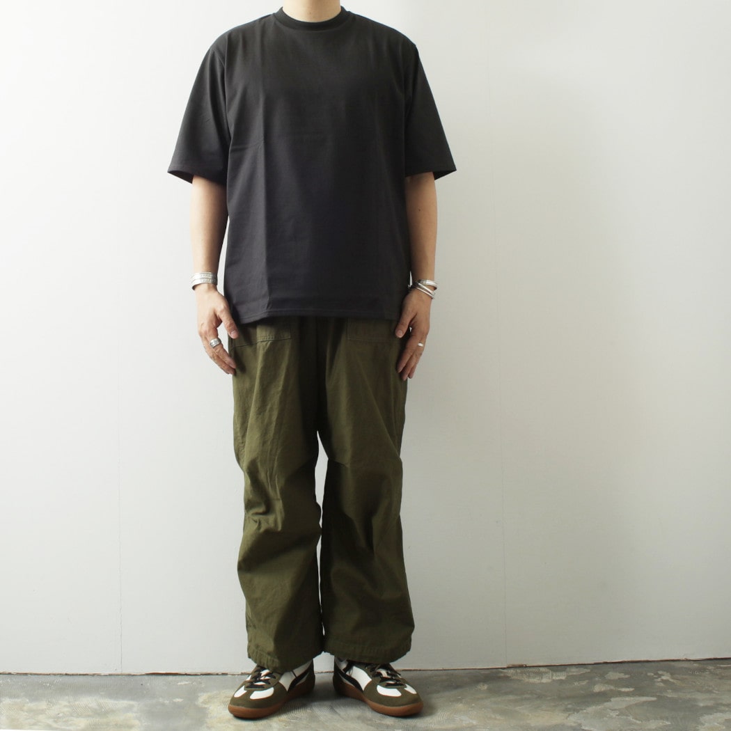 marka マーカ CREW NECK TEE CHACOAL オーガニック コットン 26G 天竺 クルーネック Tシャツ チャコール