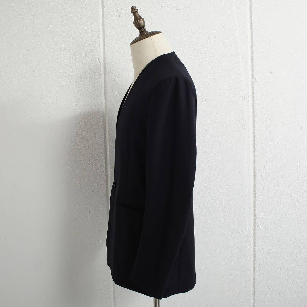 【SALE】Casely Hayford ケイスリー ヘイフォード ノーカラージャケット MALIK トロピカルウール 1B ネイビー