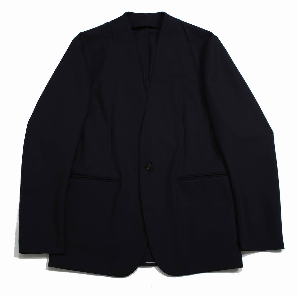 Casely Hayford ケイスリー ヘイフォード ノーカラージャケット MALIK トロピカルウール 1B ネイビー