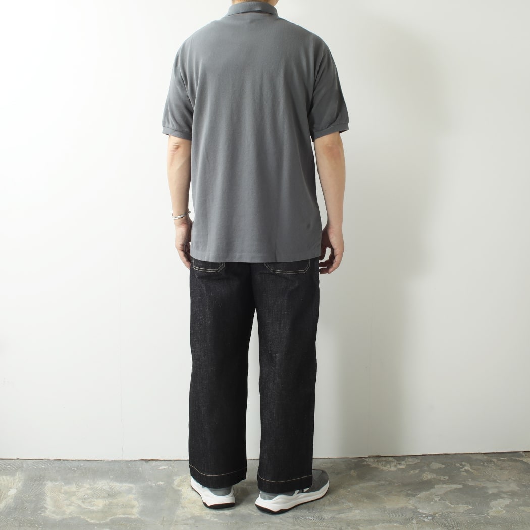 【SALE】 サイベーシックス SCYE BASICS 鹿の子 ポロシャツ ウオッシュド Cotton Pique Polo Shirt グレー