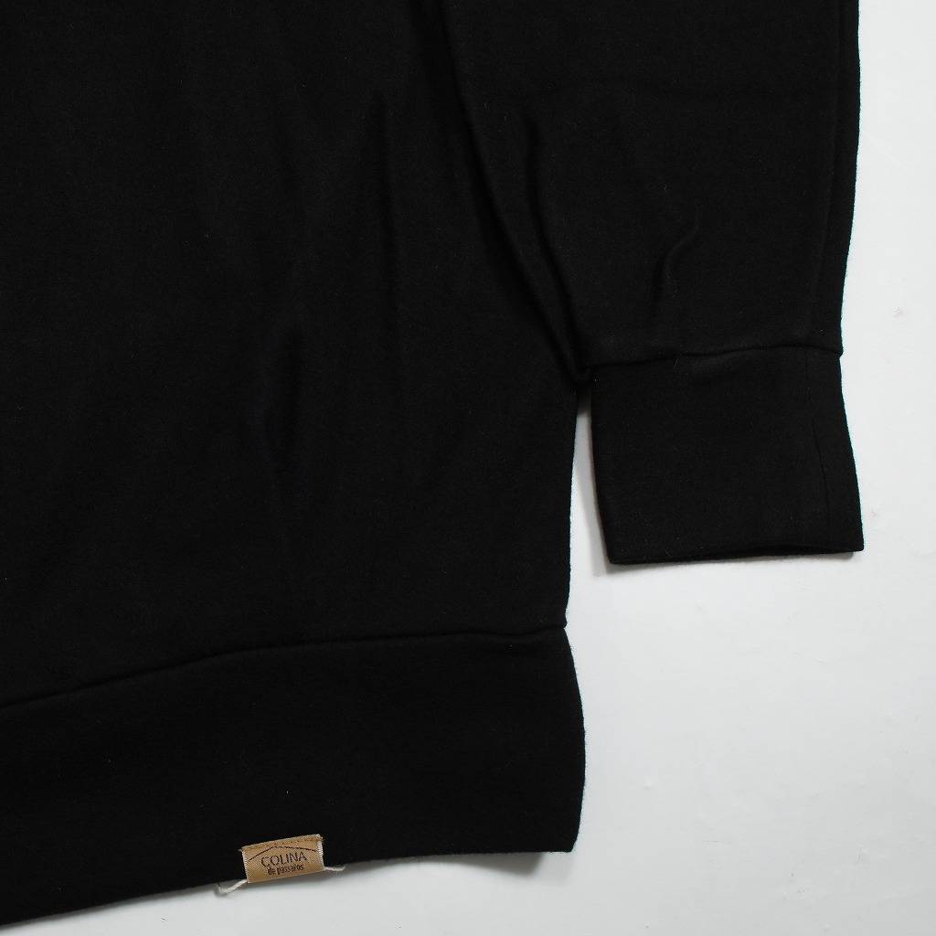 COLINA de passaros コリーナ タック スウェット Super 140s Washable Wool Tuck Sweat ブラック