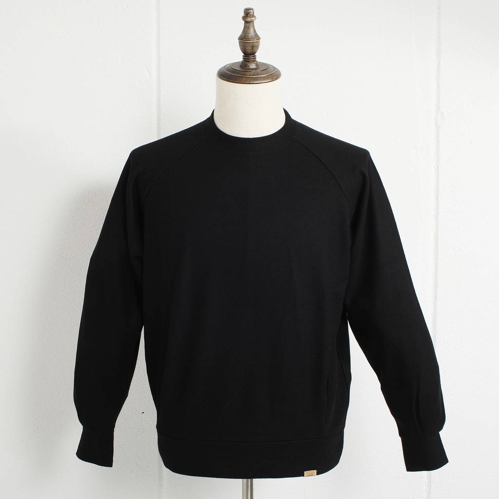 COLINA de passaros コリーナ タック スウェット Super 140s Washable Wool Tuck Sweat ブラック