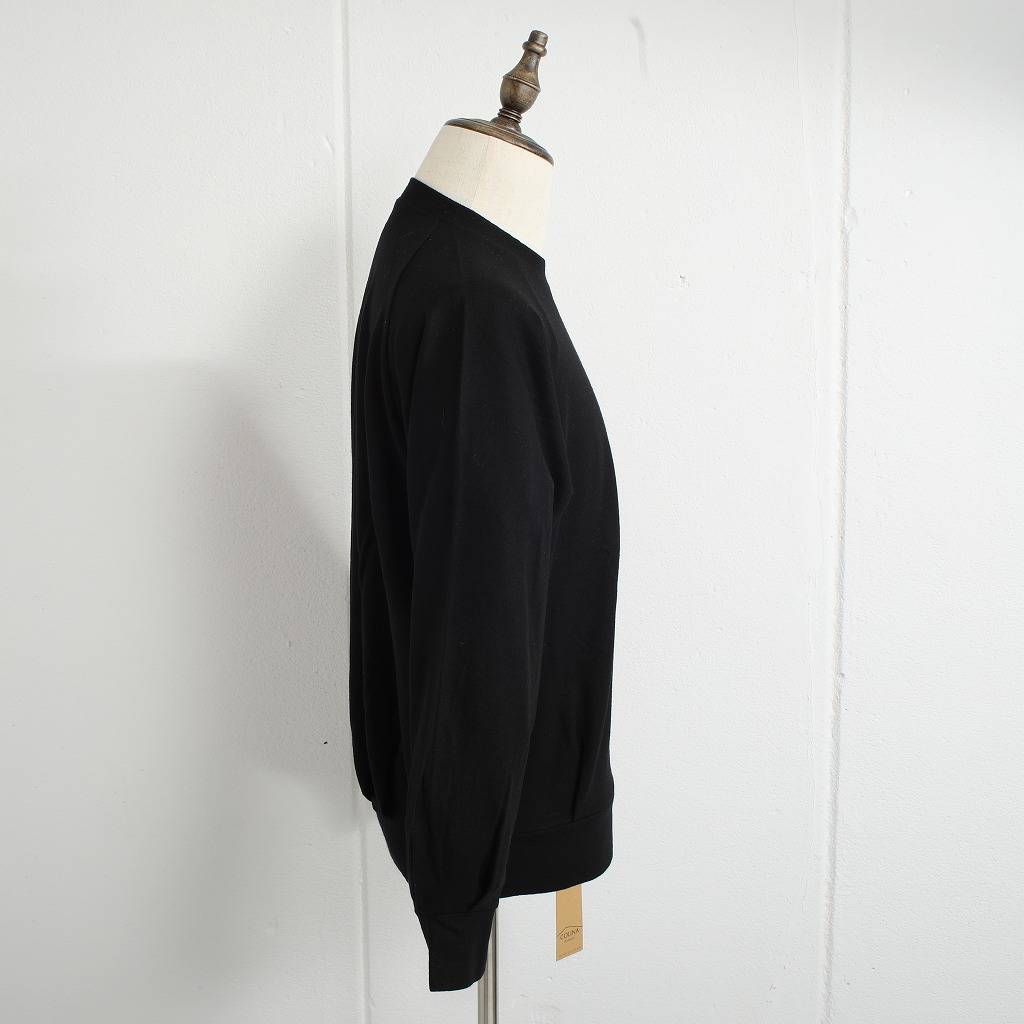 COLINA de passaros コリーナ タック スウェット Super 140s Washable Wool Tuck Sweat ブラック