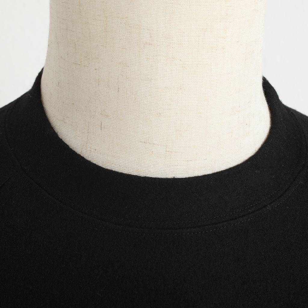 COLINA de passaros コリーナ タック スウェット Super 140s Washable Wool Tuck Sweat ブラック