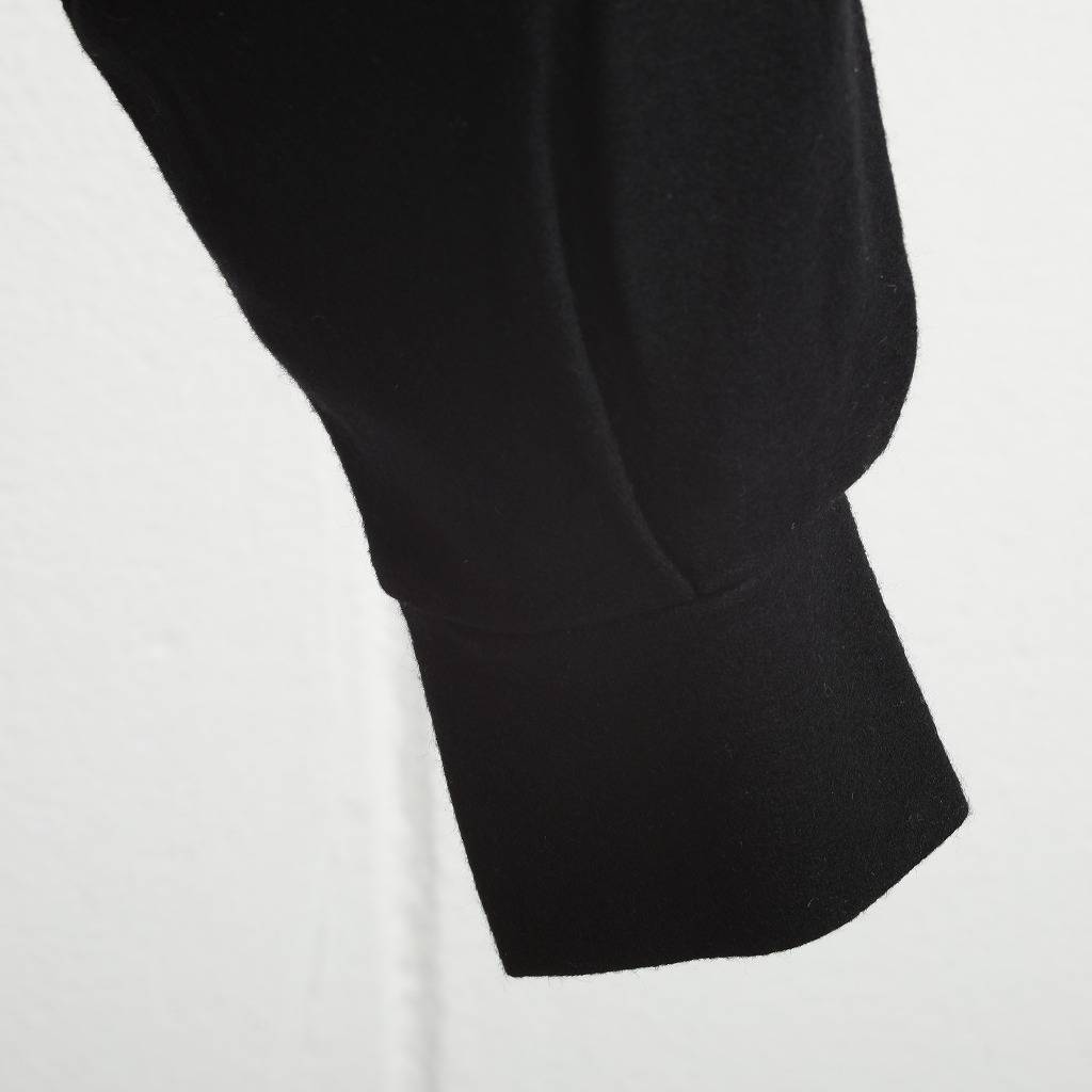 COLINA de passaros コリーナ タック スウェット Super 140s Washable Wool Tuck Sweat ブラック