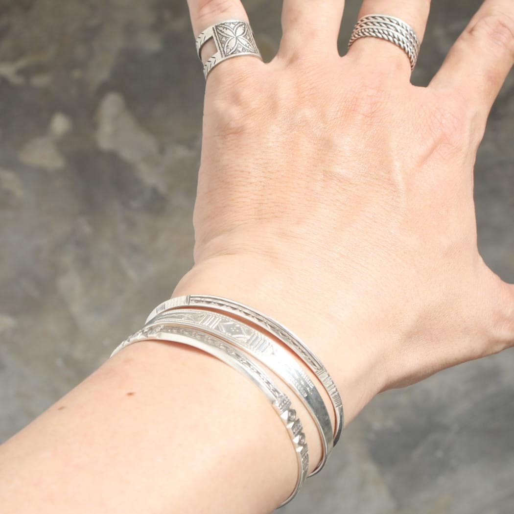TOUAREG SILVER JEWELRY トゥアレグ シルバー ジュエリー POURE SILVER BANGLE シルバーバングル 5 シルバー