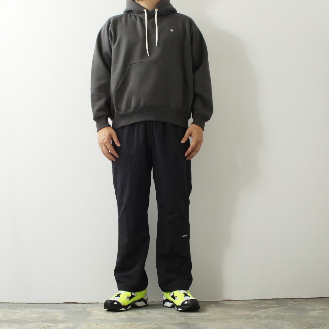 Gymphlex ジムフレックス 長袖 スウェット パーカー プルオーバー AIR LIGHT FLEECY チャコールグレー