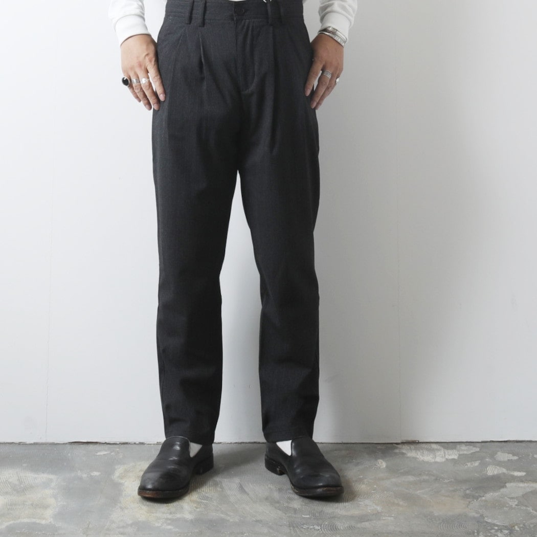 WAXLONDON ワックスロンドン RALEIGHT TROUSER CHEVRON ラレート ラウザーズ シェブロン ダークグレー WAXW00711 DARK GRAY
