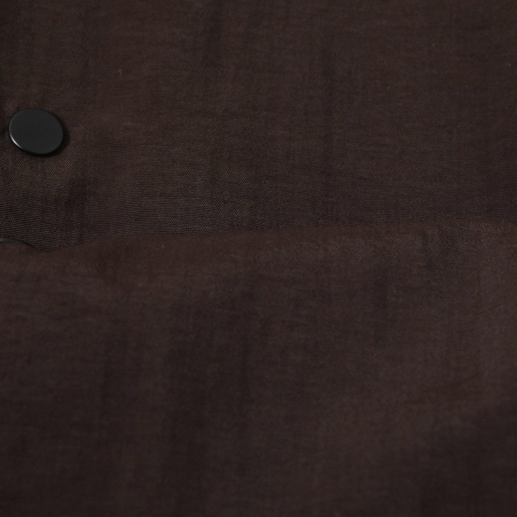 amne アンヌ ナイロン パーク シャツ ブラウン NYLON park shirts CHOCOLATE