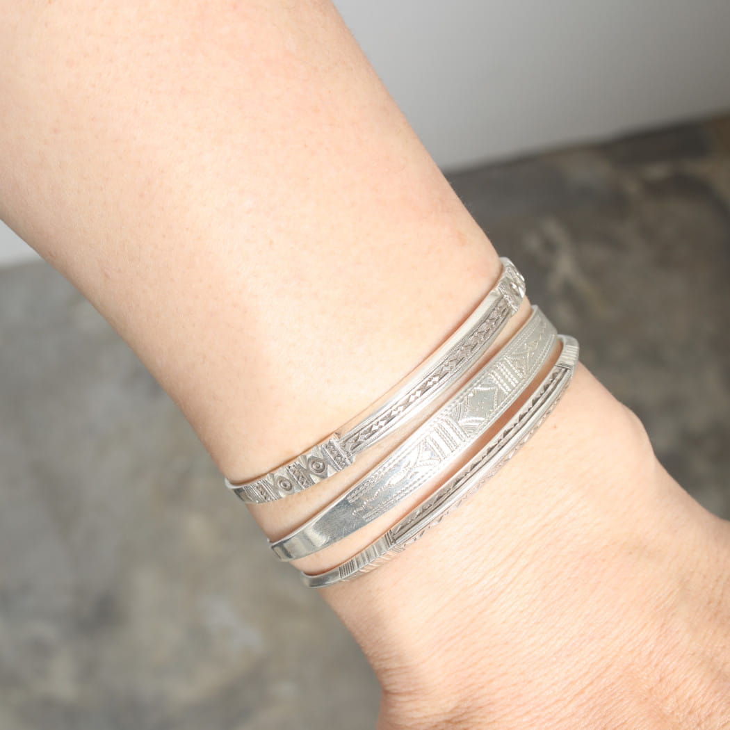 TOUAREG SILVER JEWELRY トゥアレグ シルバー ジュエリー POURE SILVER BANGLE シルバーバングル 6 シルバー