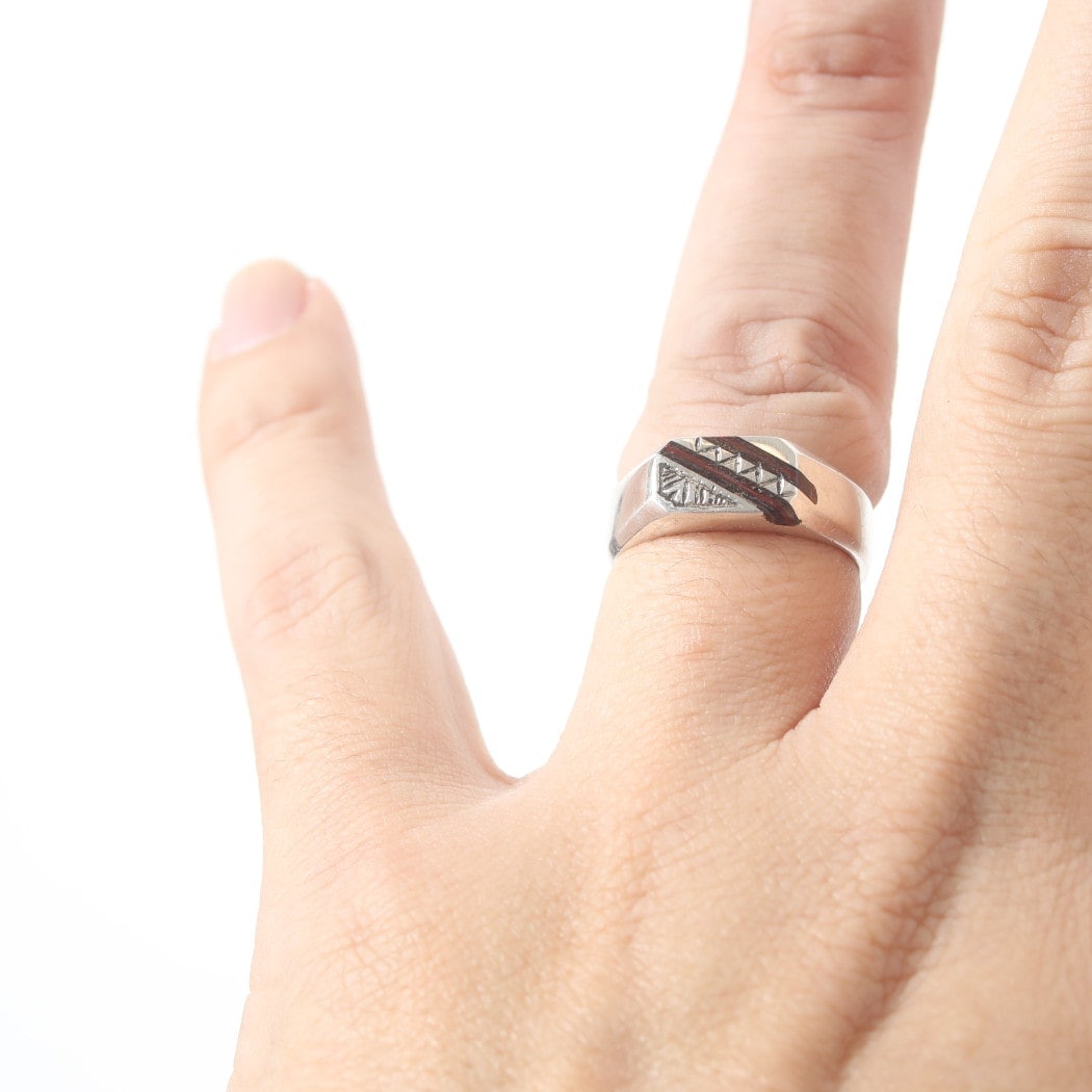 TOUAREG SILVER JEWELRY トゥアレグ シルバー ジュエリー シルバーリング ebony3 シルバー 19号