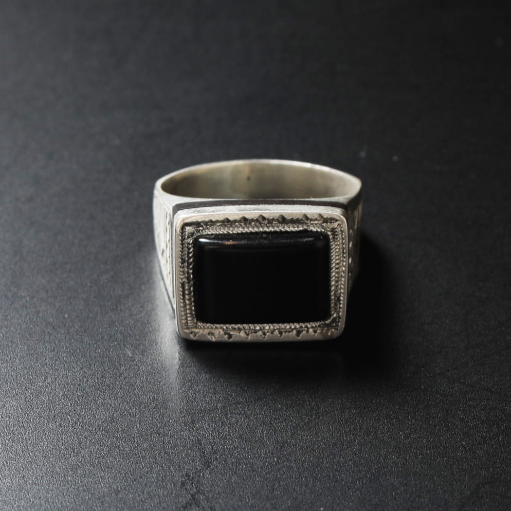 新品★トゥアレグシルバー　リング 12号　シルバー925 オニキス 8@12 TOUAREG SILVER JEWELRY トゥアレグ シルバー ジュエリー オニキス