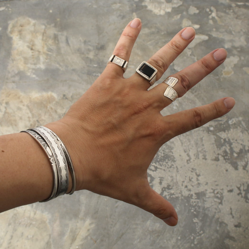 新品★トゥアレグシルバー　リング 12号　シルバー925 オニキス 8@12 TOUAREG SILVER JEWELRY トゥアレグ シルバー ジュエリー オニキス