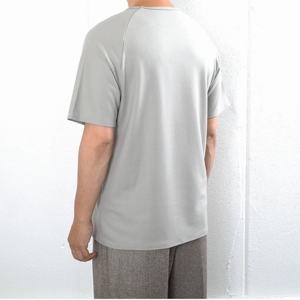 COLINA de passaros コリーナ Ｔシャツ スーパー140S ウール スピリットラグラン グレー