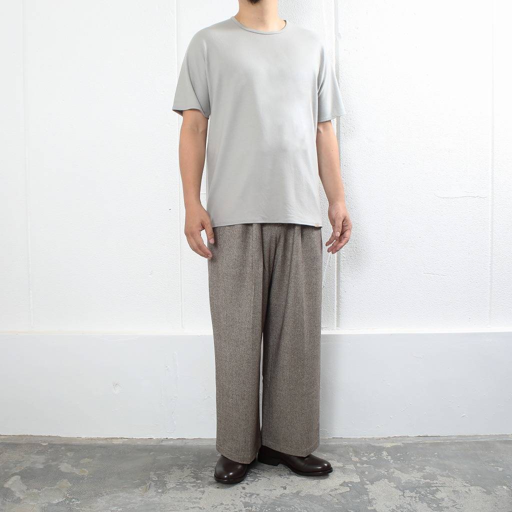 COLINA de passaros コリーナ Ｔシャツ スーパー140S ウール スピリットラグラン グレー