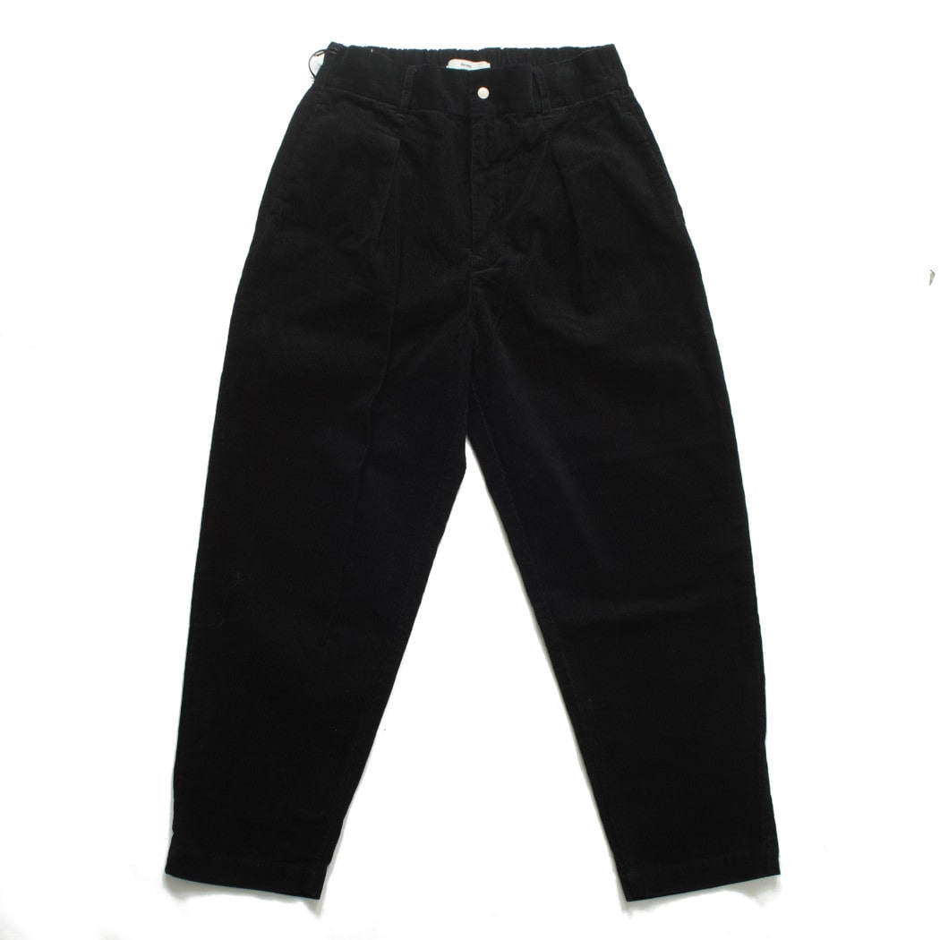 amne アンヌ コーデュロイパンツ ブラック 14CORDUROY bonito's