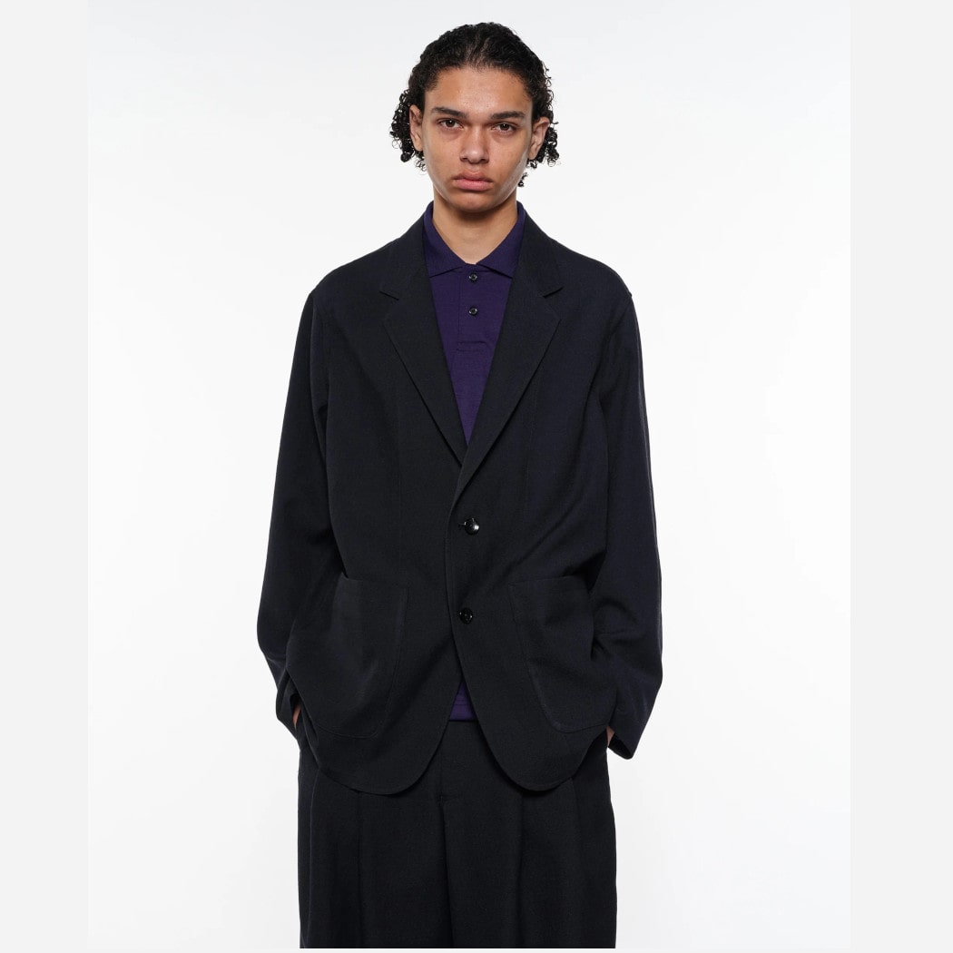 t*o様 【美品】ルードギャラリー コンチョ ウールジャケット 日本製 ブラック マーカ ウールサージ ワッシャータンブラー ストロールアラウンド