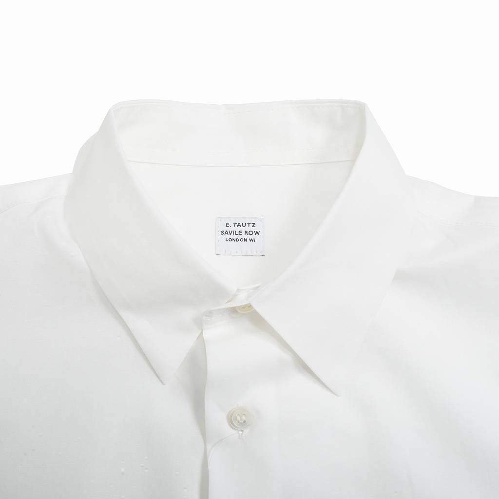 E.TAUTZ イートウツ ショートスリーブ シャツ ブロード SHORT SLEEVE LINEMAN SHIRT ホワイト