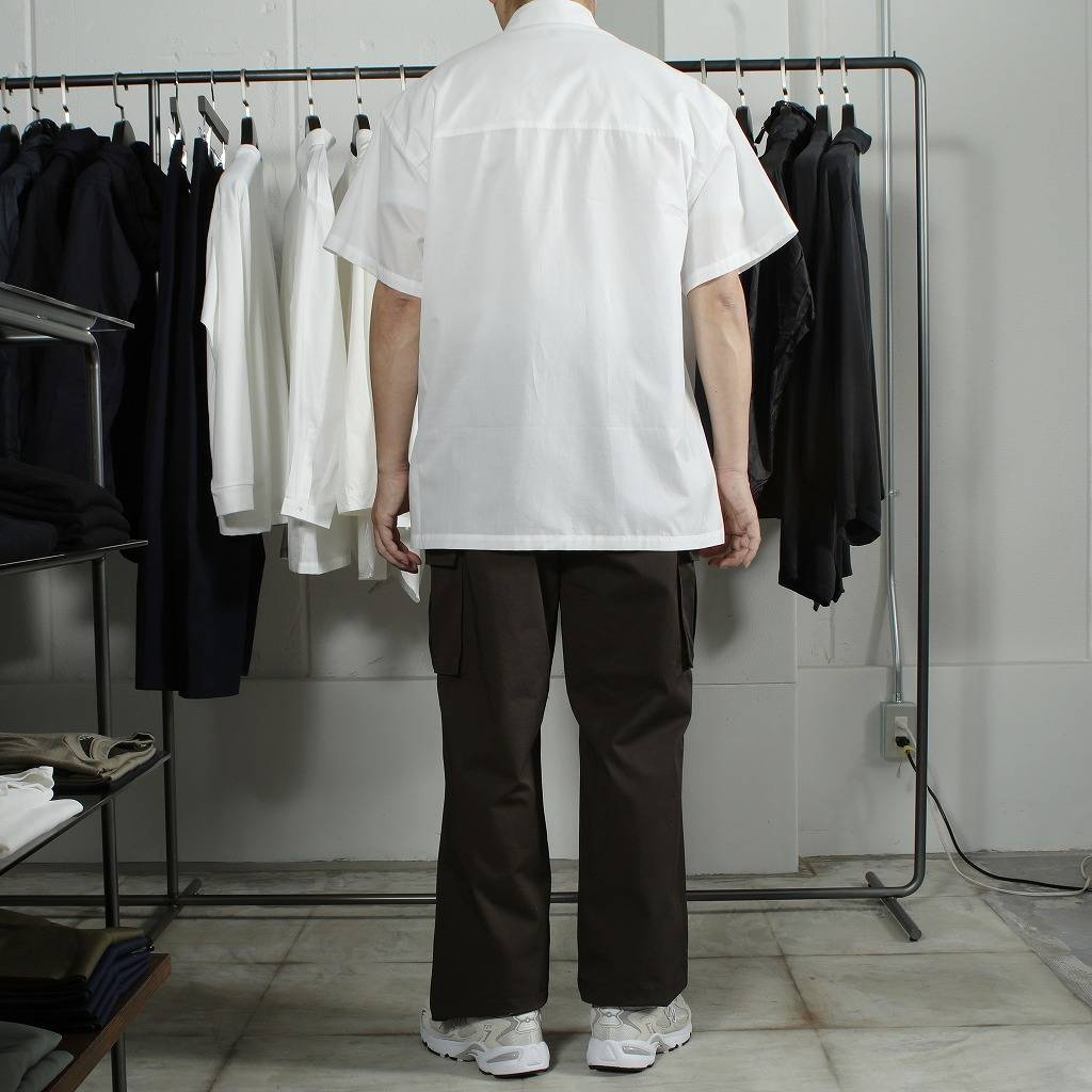 E.TAUTZ イートウツ ショートスリーブ シャツ ブロード SHORT SLEEVE LINEMAN SHIRT ホワイト