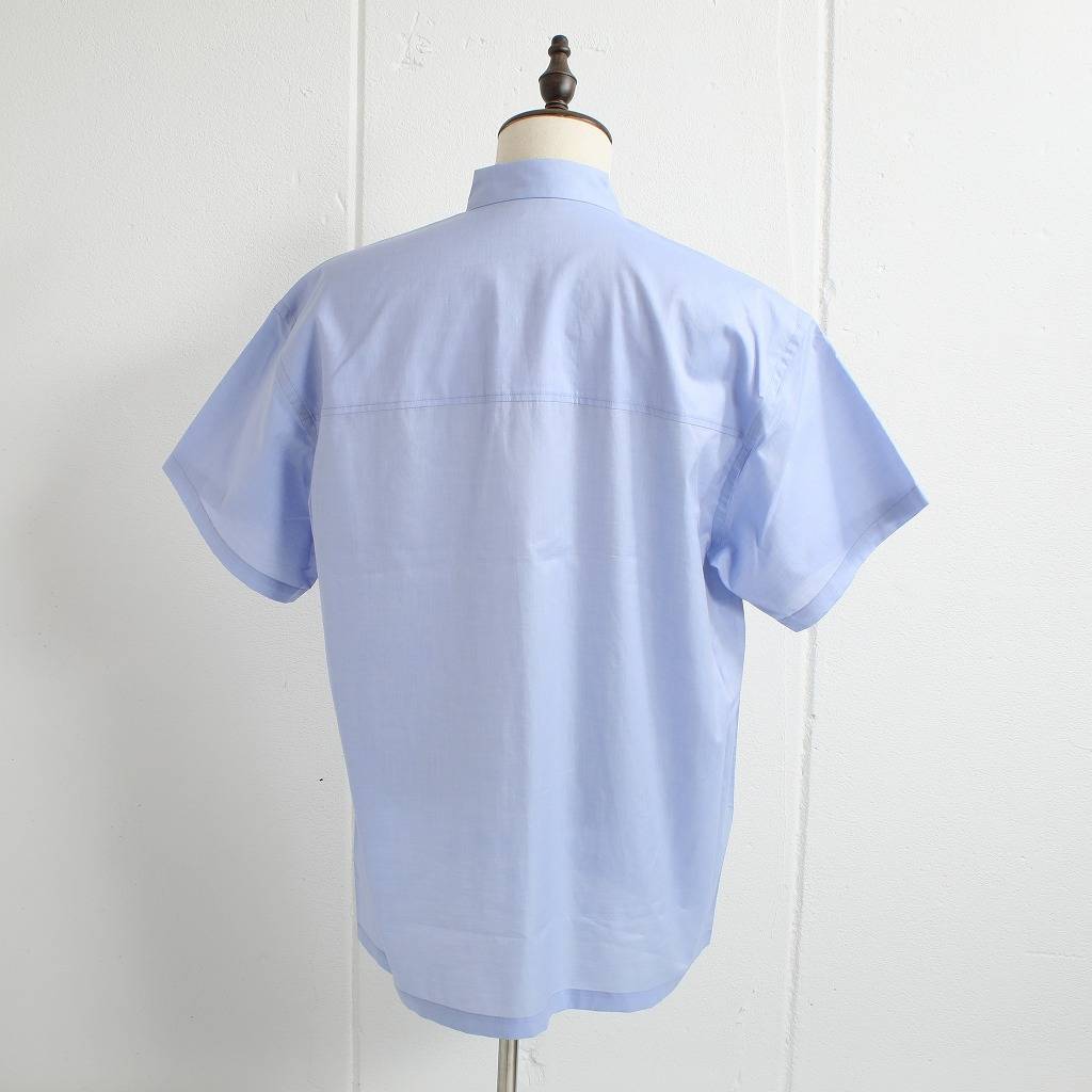 E.TAUTZ イートウツ ショートスリーブ シャツ ブロード SHORT SLEEVE LINEMAN SHIRT サックス