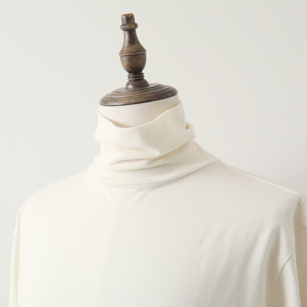 amne アンヌ ジャージ タートルネック ロンT JERSEY turtle tee IVORY