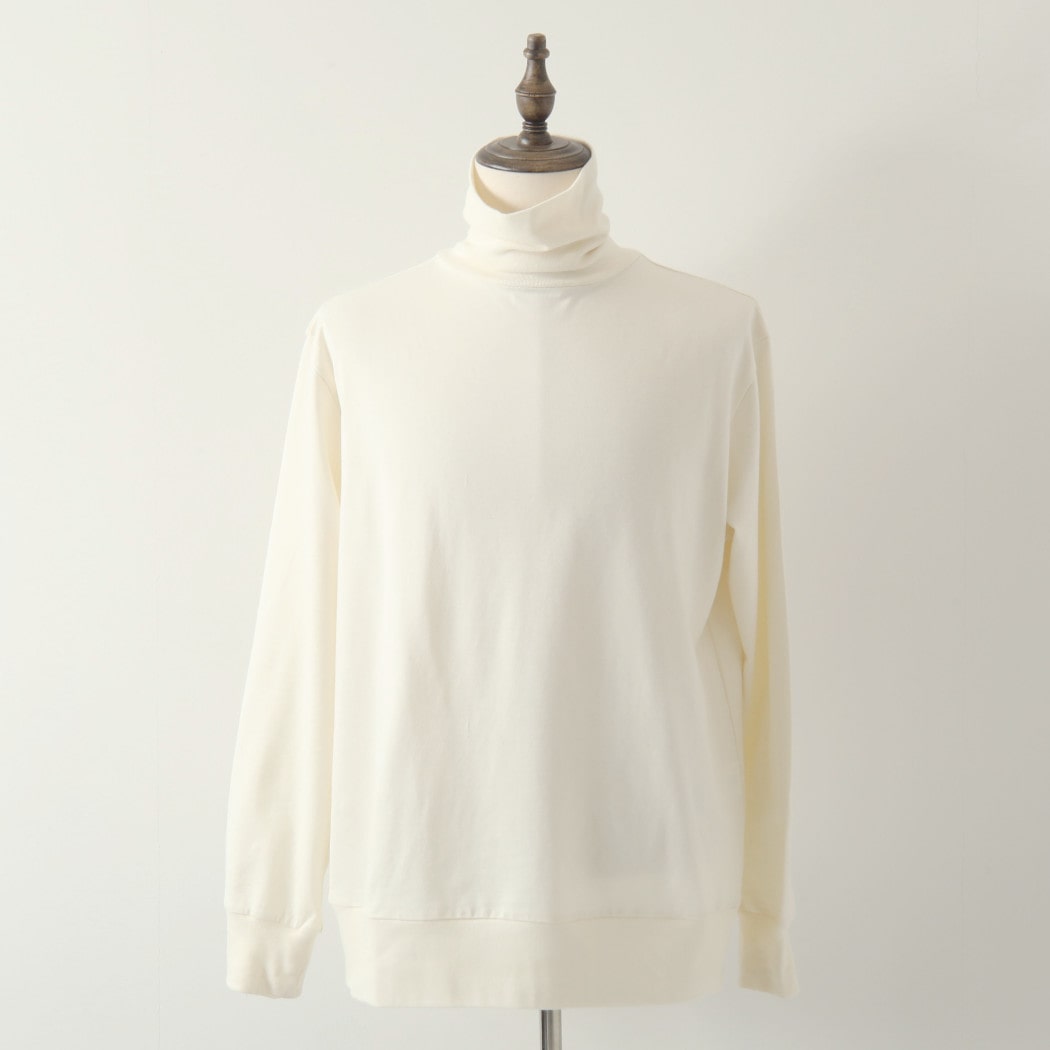 amne アンヌ ジャージ タートルネック ロンT JERSEY turtle tee IVORY