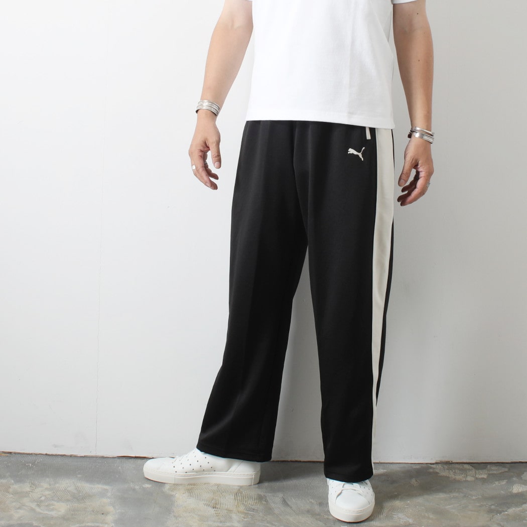 PUMA プーマ ユニセックス T7 トラックパンツ ジェンダーレス ジャパンモデル プーマブラック JP PUMA Black-Alpine Snow