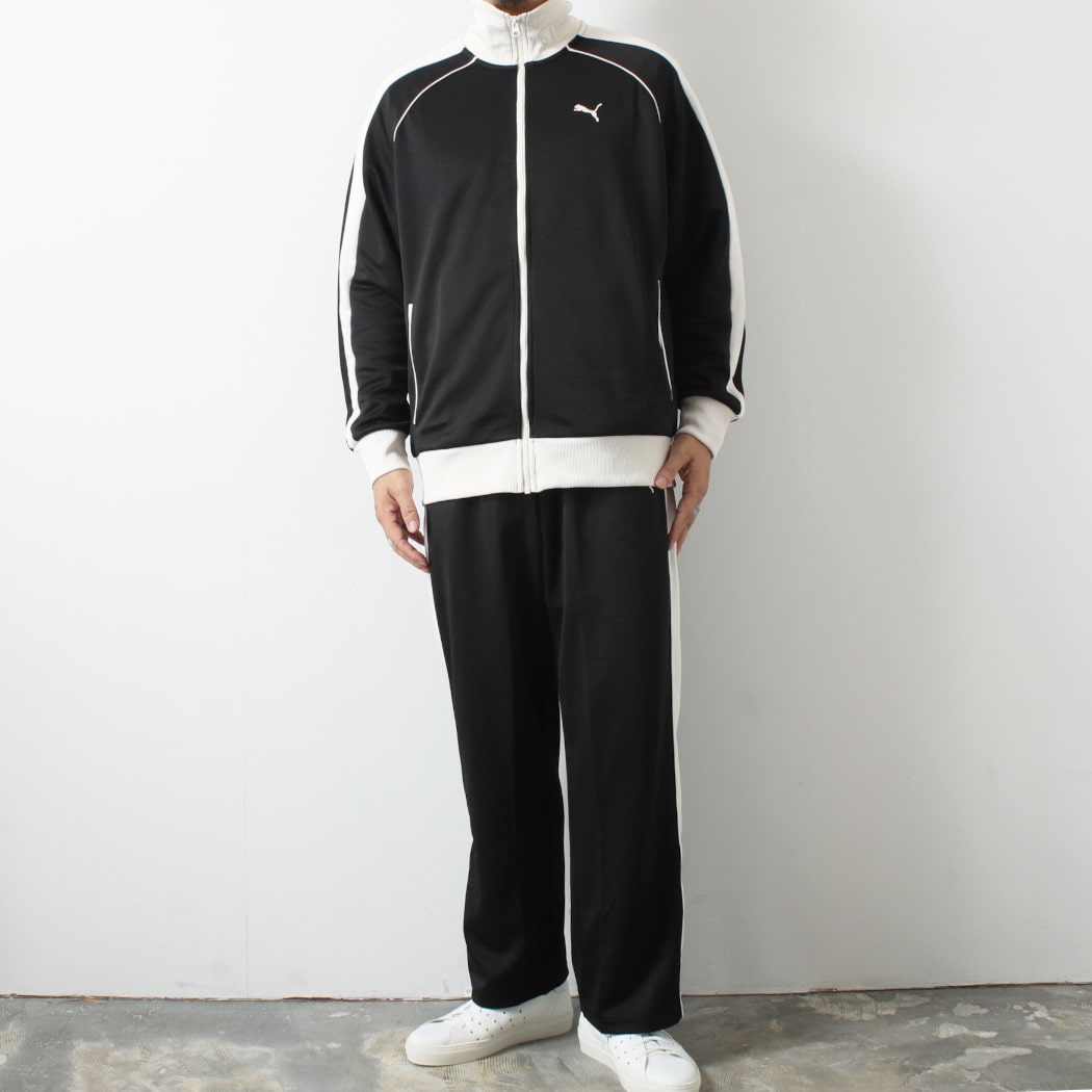 PUMA プーマ ユニセックス T7 トラックパンツ ジェンダーレス ジャパンモデル プーマブラック JP PUMA Black-Alpine Snow