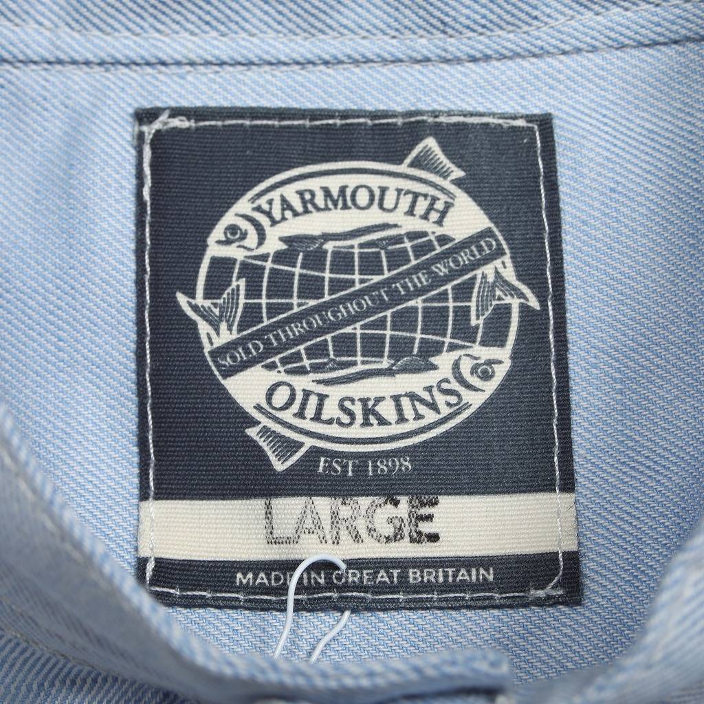 Yarmouth Oilskins ヤーマスオイルスキン YARMO ヤーモ プルオーバーシャツ The Admiralty Shirt ライトブルー