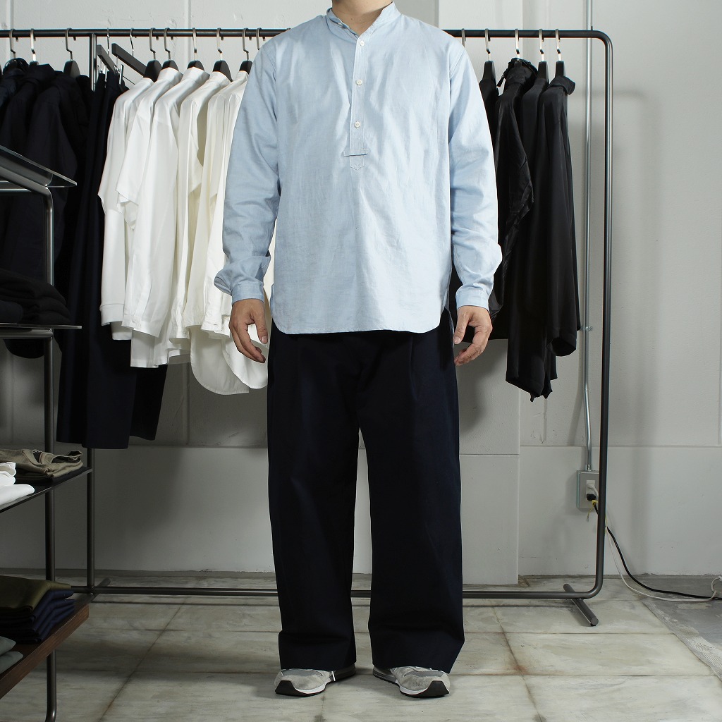 Yarmouth Oilskins ヤーマスオイルスキン YARMO ヤーモ プルオーバーシャツ The Admiralty Shirt ライトブルー