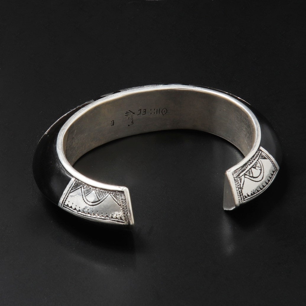 TOUAREG SILVER JEWELRY トゥアレグ シルバー ジュエリー POURE SILVER BANGLE シルバーバングル BR1 エボニーウッド シルバー