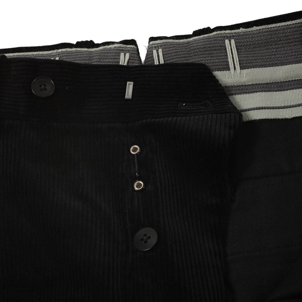 Scye サイ パンツ コットンコーデュロイ ワンプリーツ ブラック